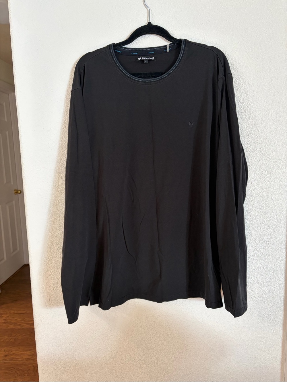Buttercloth icy cotton black long sleeve shirt size 2XL